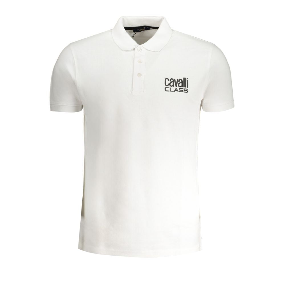 Cavalli klasse hvid bomuld poloshirt