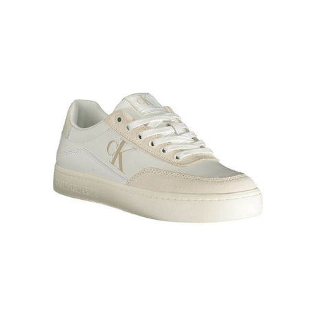 Calvin Klein White Polyester Sneaker - Hilstor