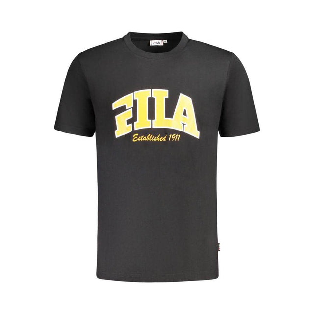 Fila Black Cotton Men T-Shirt - Hilstor