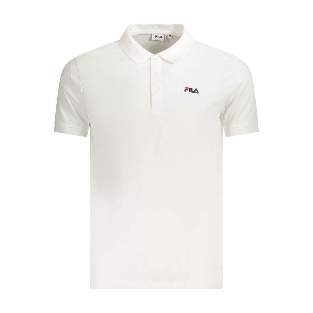 Fila White Cotton Men Polo Shirt - Hilstor