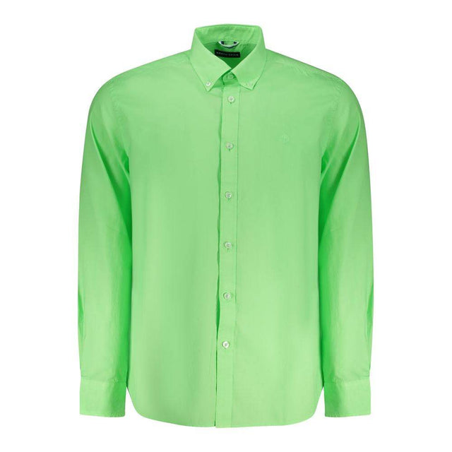 North Sails Green Cotton Men Shirt - Hilstor