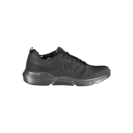Sergio Tacchini Sleek Black Lace-up Sneakers with Contrast Detailing - Hilstor
