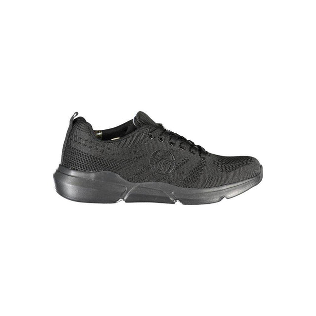 Sergio Tacchini Sleek Black Lace-up Sneakers with Contrast Detailing - Hilstor
