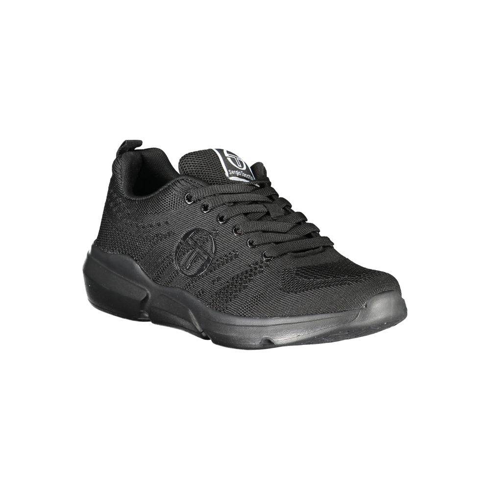 Sergio Tacchini Sleek Black Lace-up Sneakers with Contrast Detailing - Hilstor