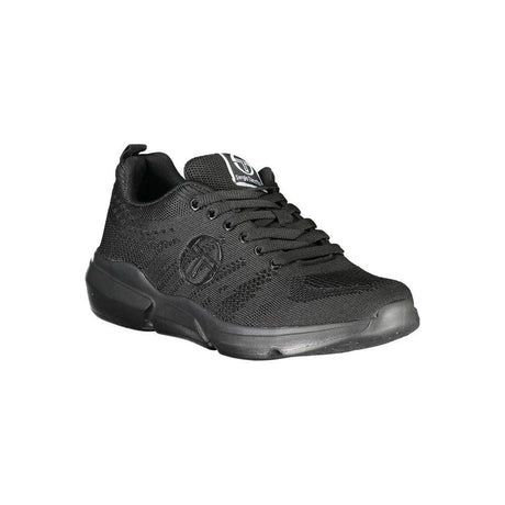 Sergio Tacchini Sleek Black Lace-up Sneakers with Contrast Detailing - Hilstor