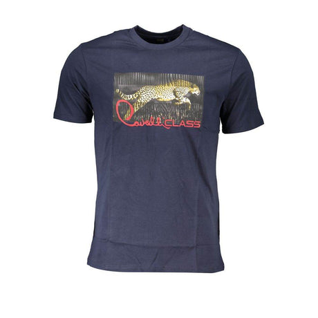 Cavalli Class Blue Cotton T-Shirt - Hilstor