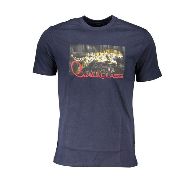 Cavalli Class Blue Cotton T-Shirt - Hilstor