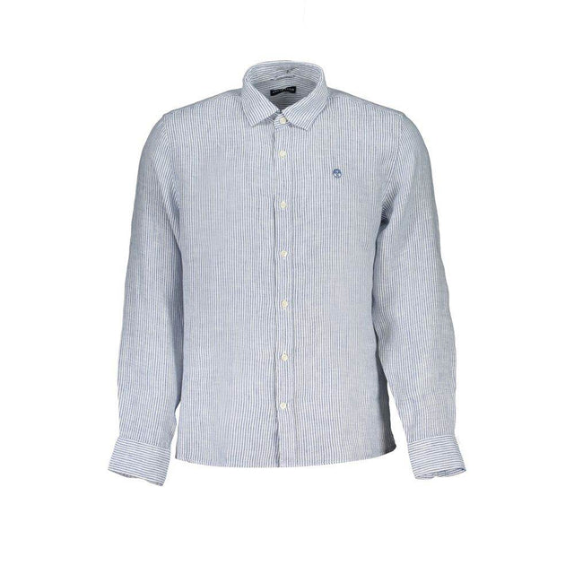 North Sails Blue Linen Shirt - Hilstor