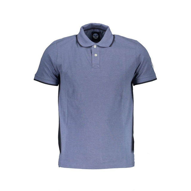 North Sails Blue Cotton Men Polo Shirt - Hilstor