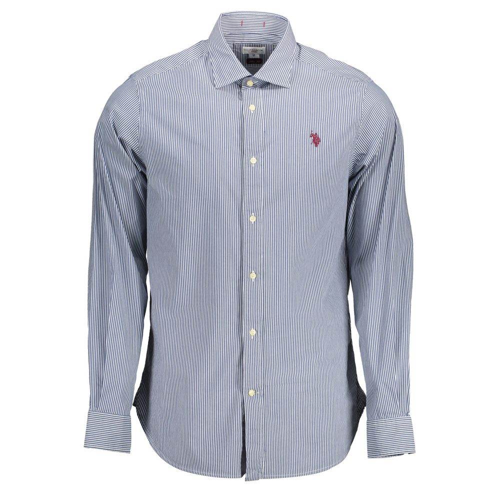 U.S. POLO ASSN. Blue Cotton Men Shirt - Hilstor