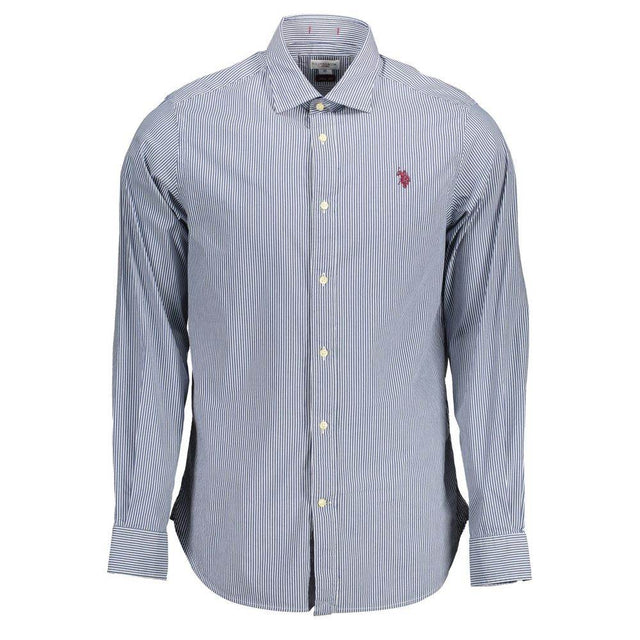 U.S. POLO ASSN. Blue Cotton Men Shirt - Hilstor