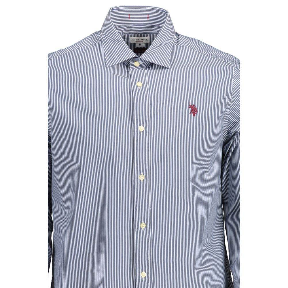 U.S. POLO ASSN. Blue Cotton Men Shirt - Hilstor