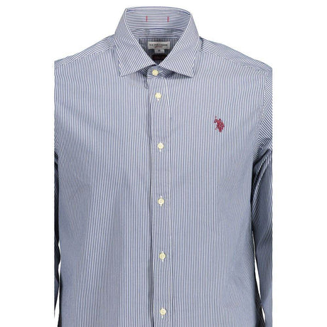U.S. POLO ASSN. Blue Cotton Men Shirt - Hilstor