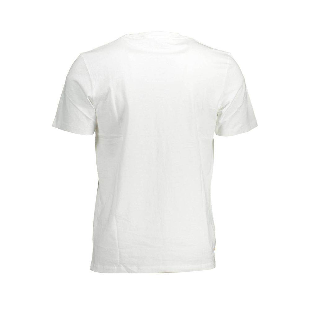 Timberland White Cotton Men T-Shirt - Hilstor