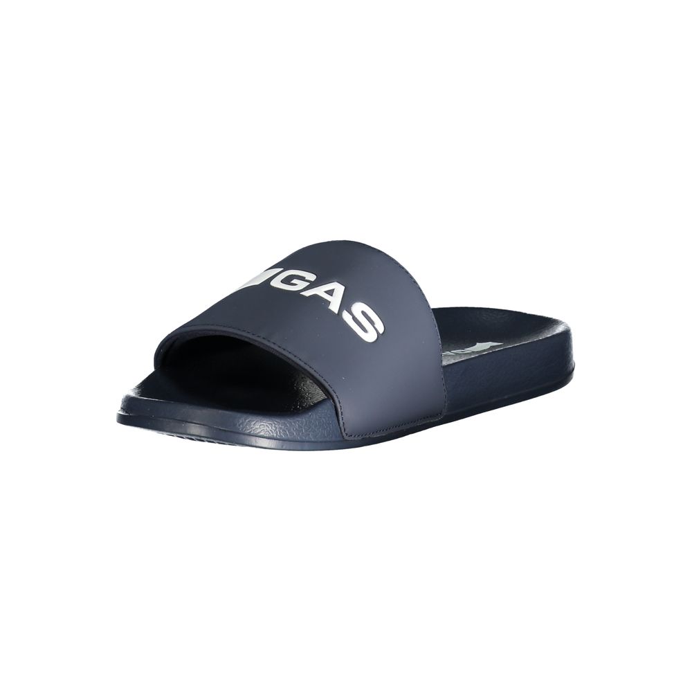 Gas Blue Polyester Men Sandal