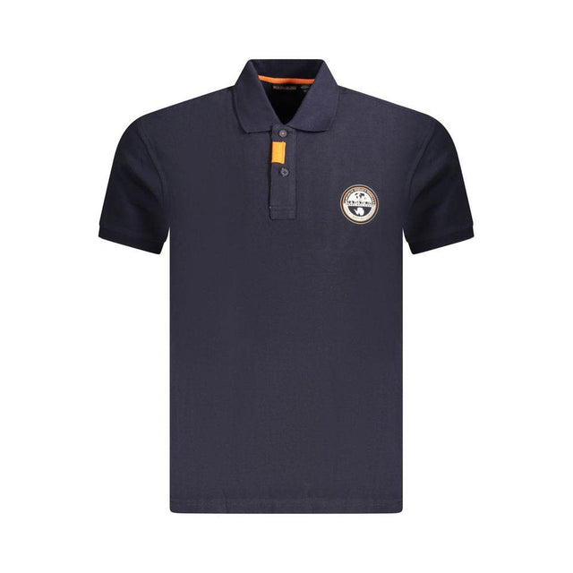 Napapijri Blue Cotton Men Polo Shirt - Hilstor