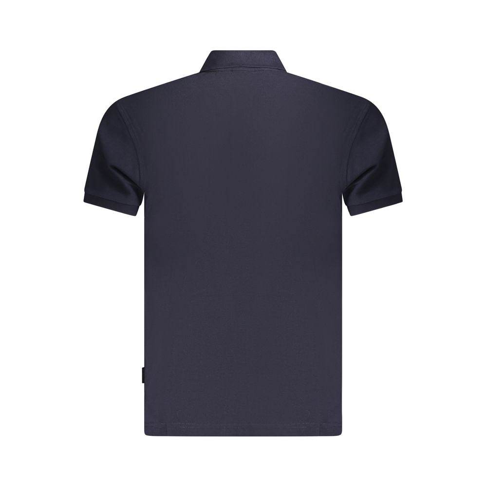 Napapijri Blue Cotton Men Polo Shirt - Hilstor