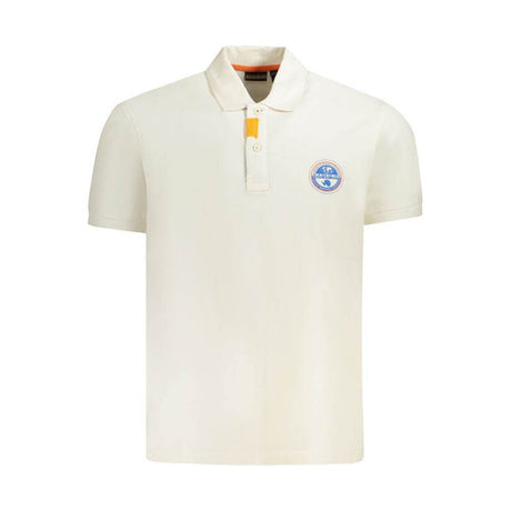 Napapijri White Cotton Men Polo Shirt - Hilstor
