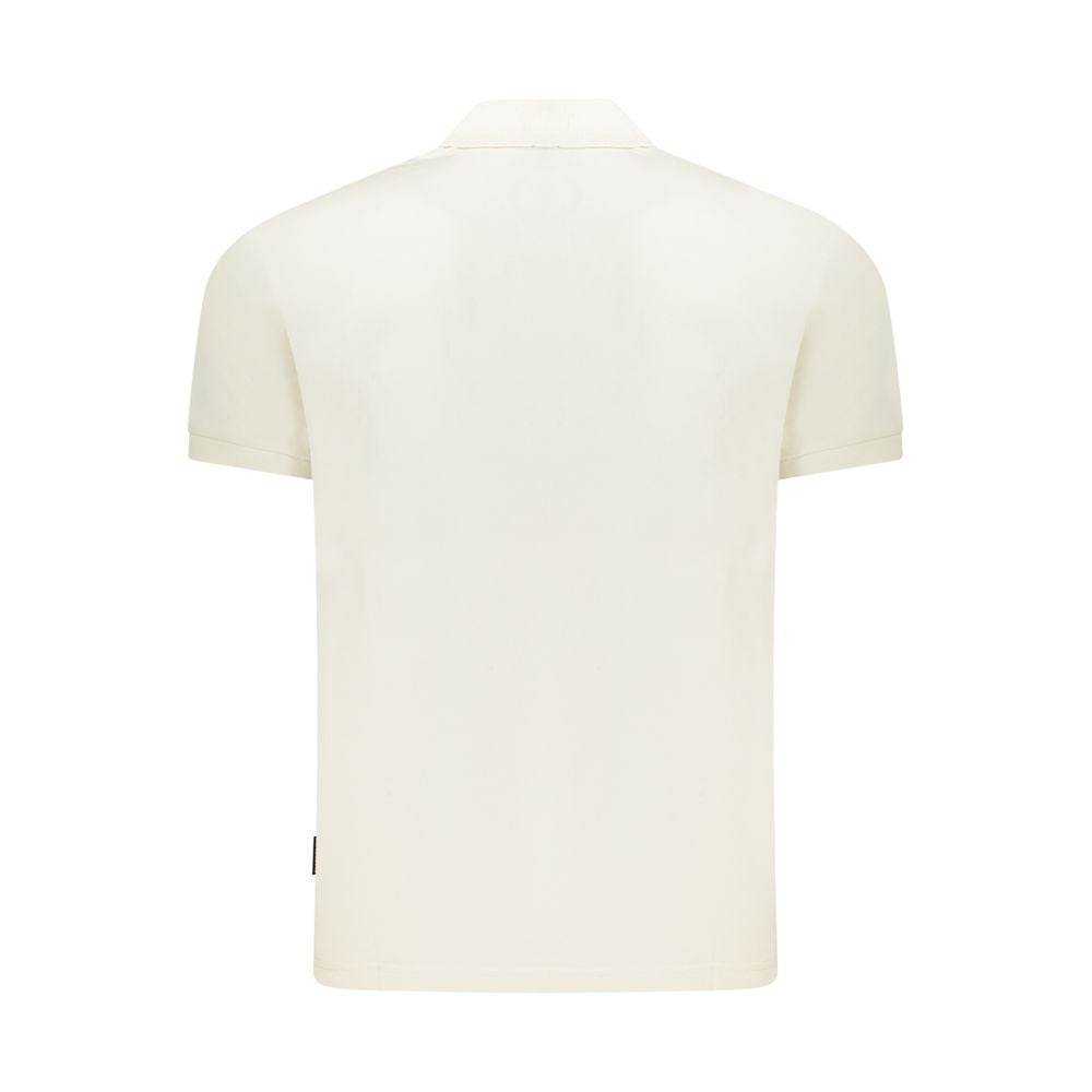 Napapijri White Cotton Men Polo Shirt - Hilstor