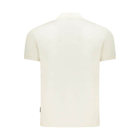 Napapijri White Cotton Men Polo Shirt - Hilstor