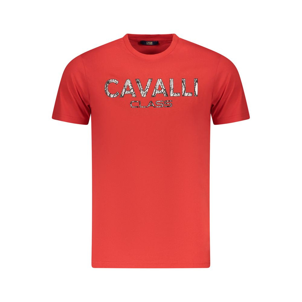 Cavalli klasse rød bomuld herre T-shirt
