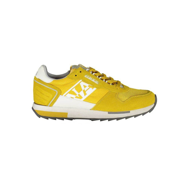 Napapijri Yellow Leather Men Sneaker - Hilstor