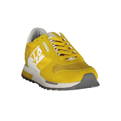 Napapijri Yellow Leather Men Sneaker - Hilstor
