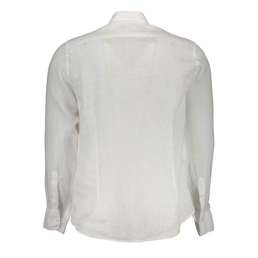 La Martina White Linen Men Shirt - Hilstor