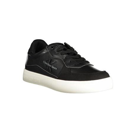 Calvin Klein slanke sorte sportssneakers med kontrastdetaljer