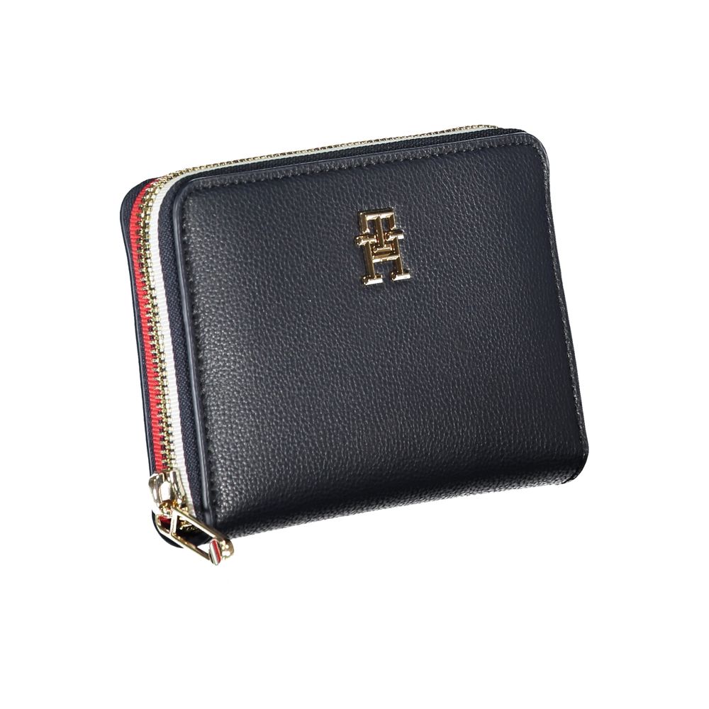 Tommy Hilfiger elegant blå multifunktionspung med lynlås