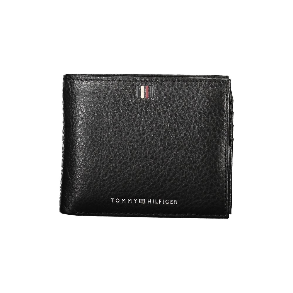 Tommy Hilfiger elegant sort læderpung med rigelig opbevaring