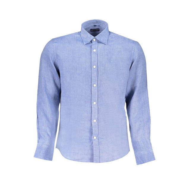 North Sails Blue Linen Shirt - Hilstor