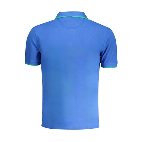 La Martina Blue Cotton Polo Shirt - Hilstor