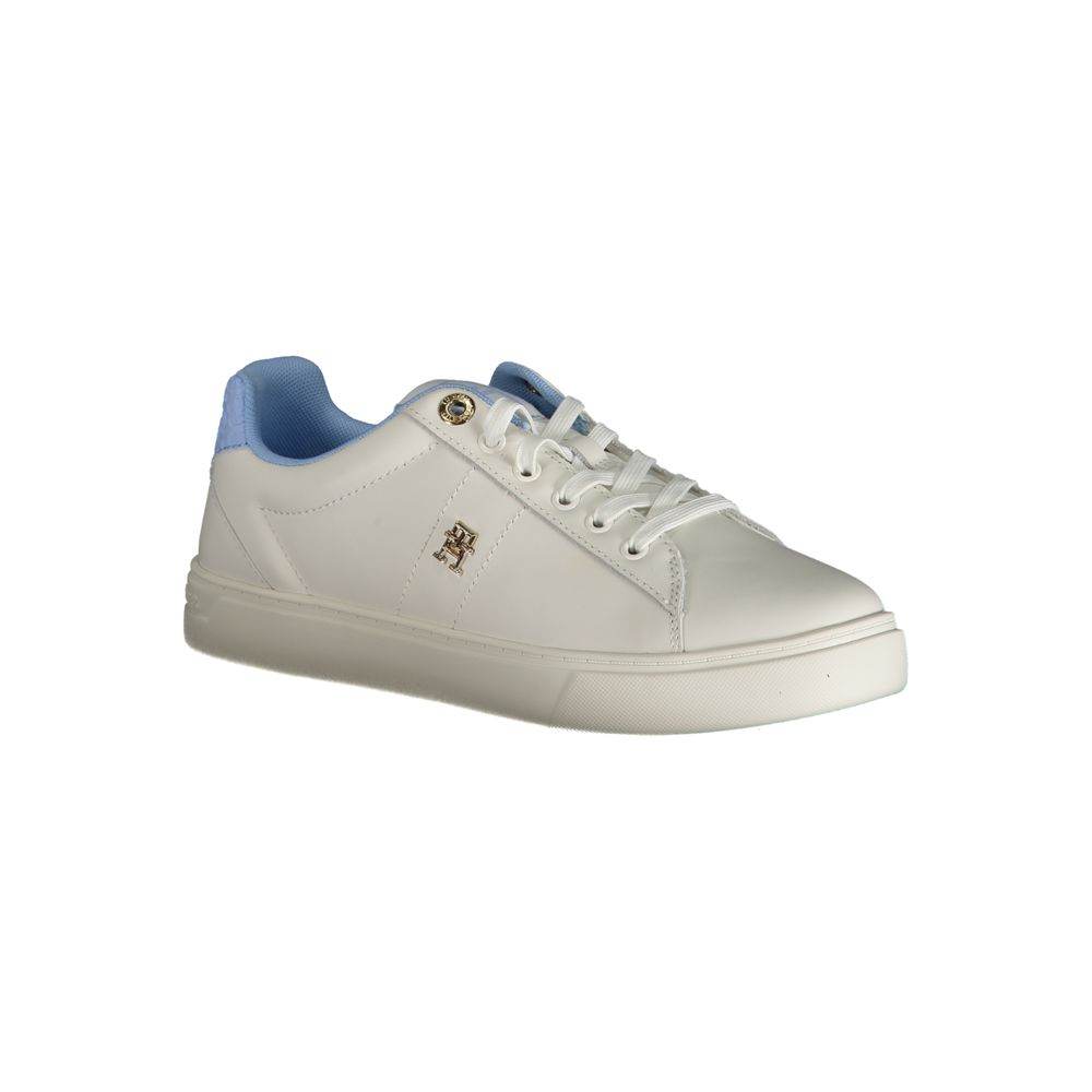 Tommy Hilfiger Light Blue Leather Women Sneaker - Hilstor