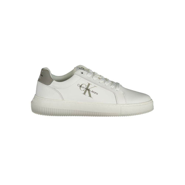 Calvin Klein White Leather Men Sneaker - Hilstor