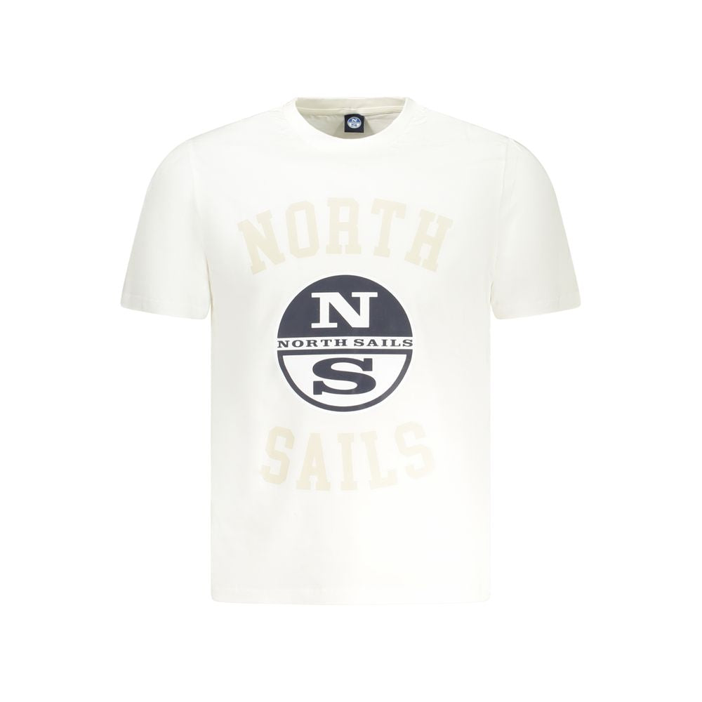 North Sails Hvid T-shirt til mænd i bomuld