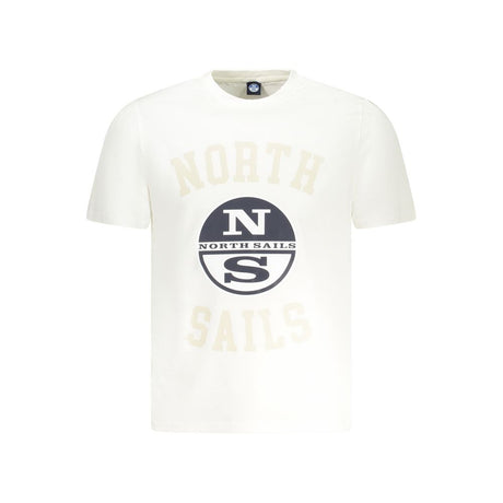 North Sails Hvid T-shirt til mænd i bomuld