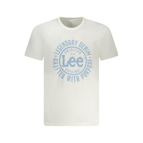 Lee White Cotton Men T-Shirt - Hilstor