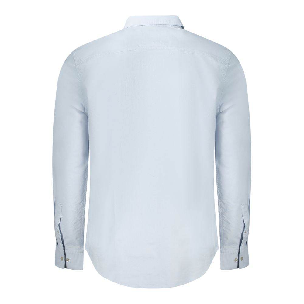 Calvin Klein Light Blue Cotton Men Shirt - Hilstor