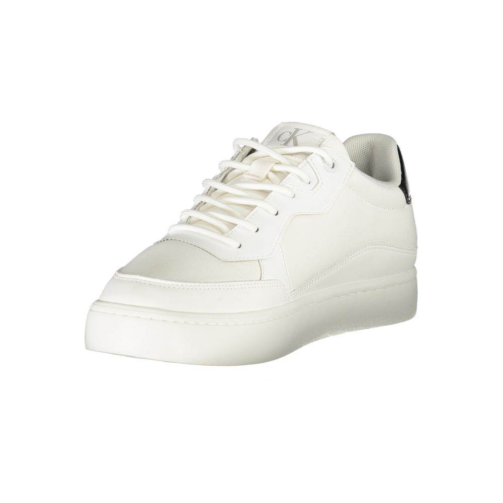 Calvin Klein White Polyester Men Sneaker - Hilstor