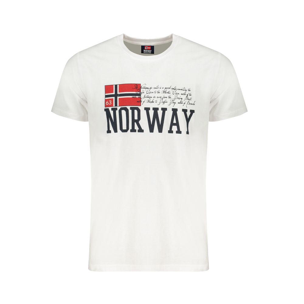 Norge 1963 hvid bomuld T-shirt
