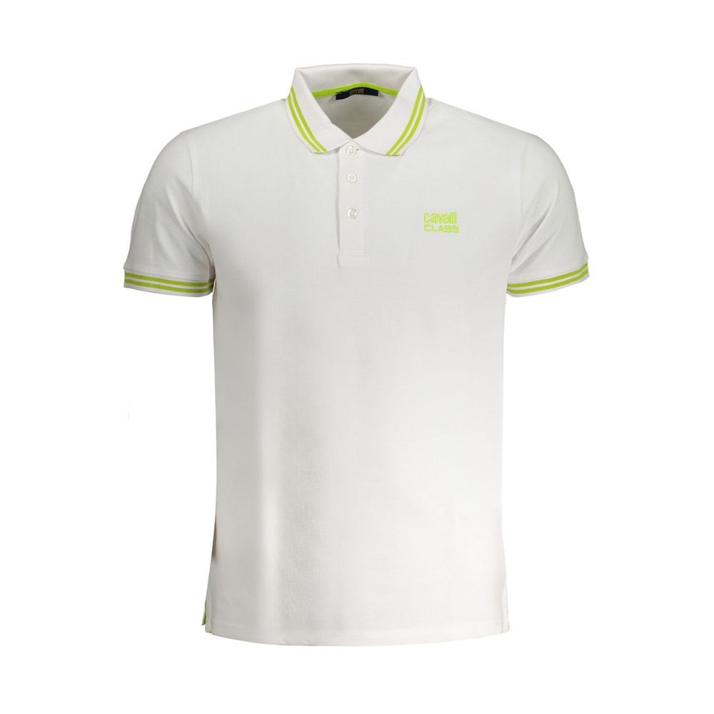 Cavalli klasse hvid bomuld poloshirt