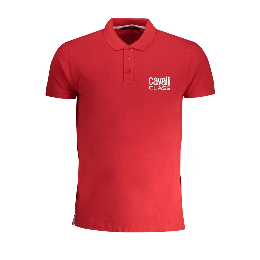 Cavalli klasse rød bomuld poloshirt