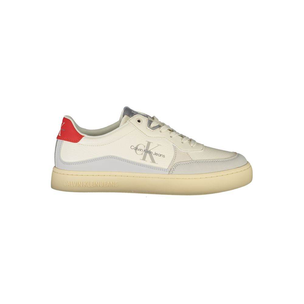 Calvin Klein White Polyester Sneaker - Hilstor
