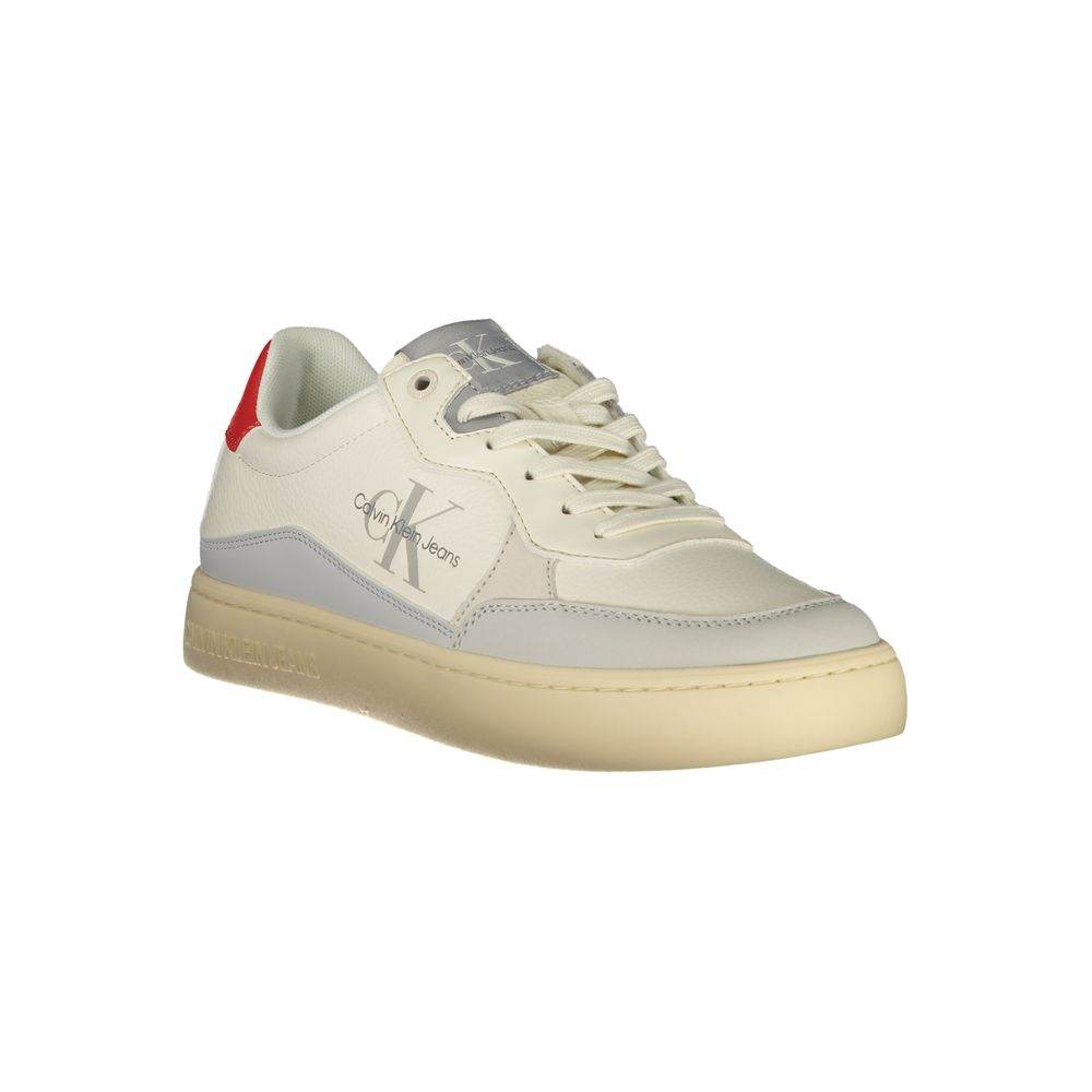 Calvin Klein White Polyester Sneaker - Hilstor