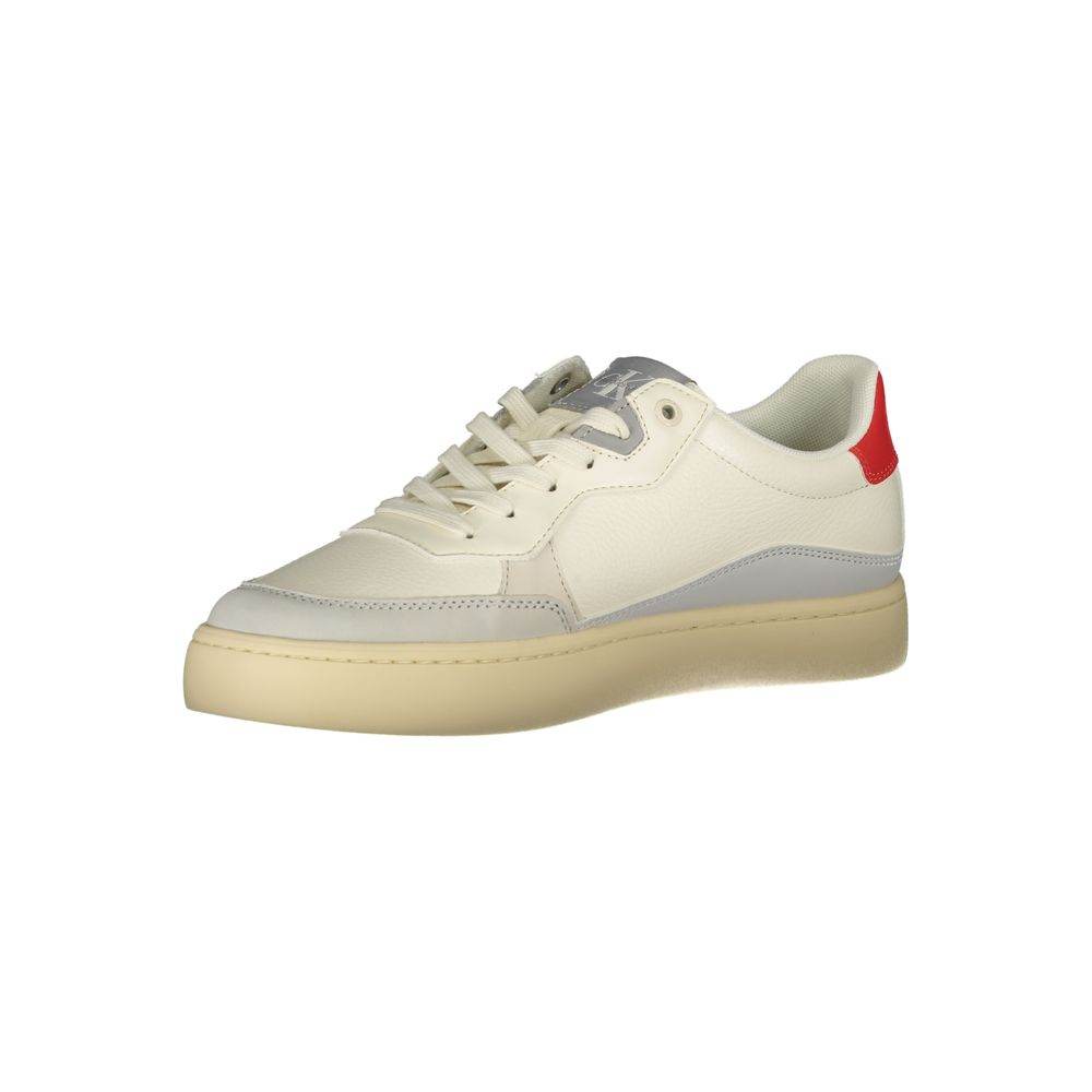 Calvin Klein White Polyester Sneaker - Hilstor