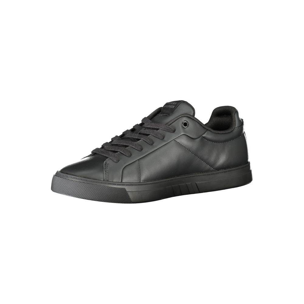 Tommy Hilfiger Black Leather Men Sneaker - Hilstor