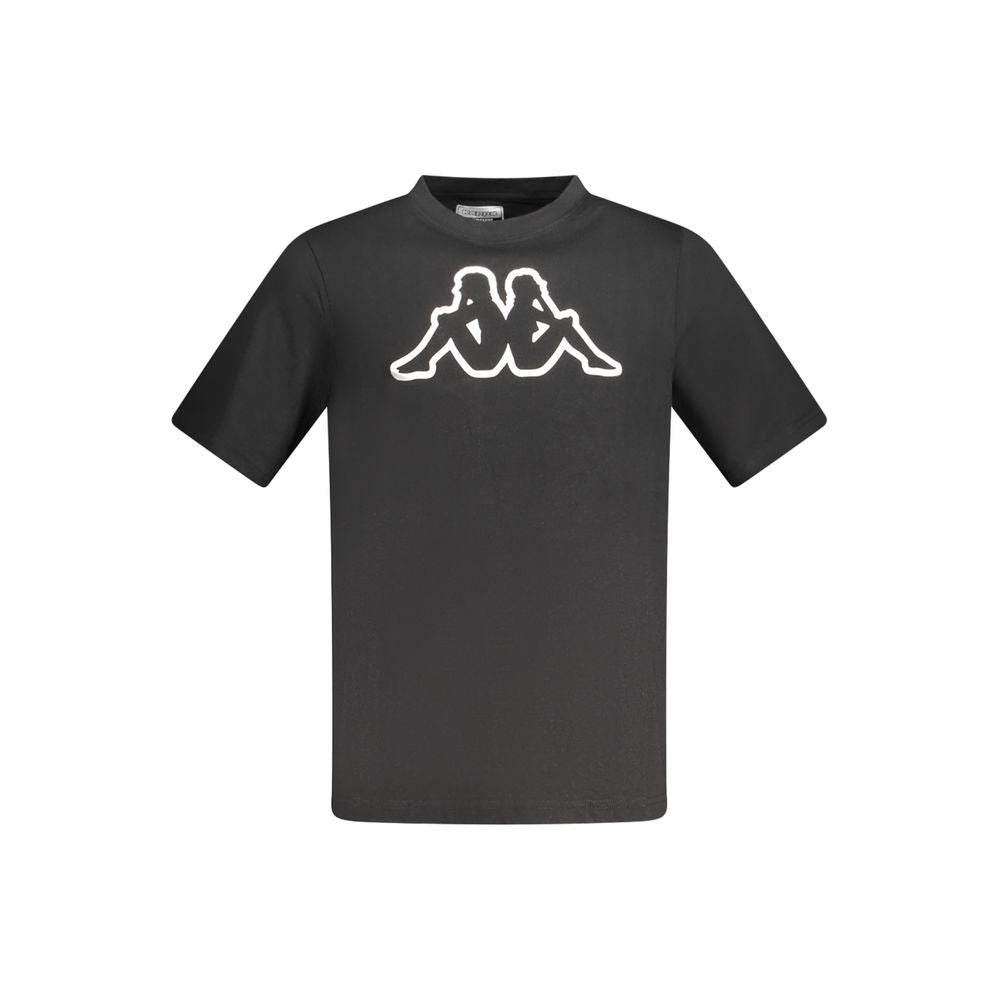 Kappa Black Cotton Men T-Shirt - Hilstor