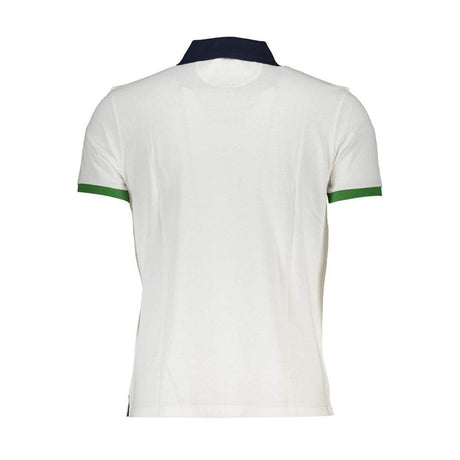 La Martina White Cotton Men Polo Shirt - Hilstor