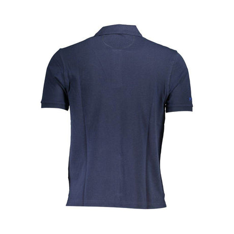 La Martina Blue Cotton Men Polo Shirt - Hilstor